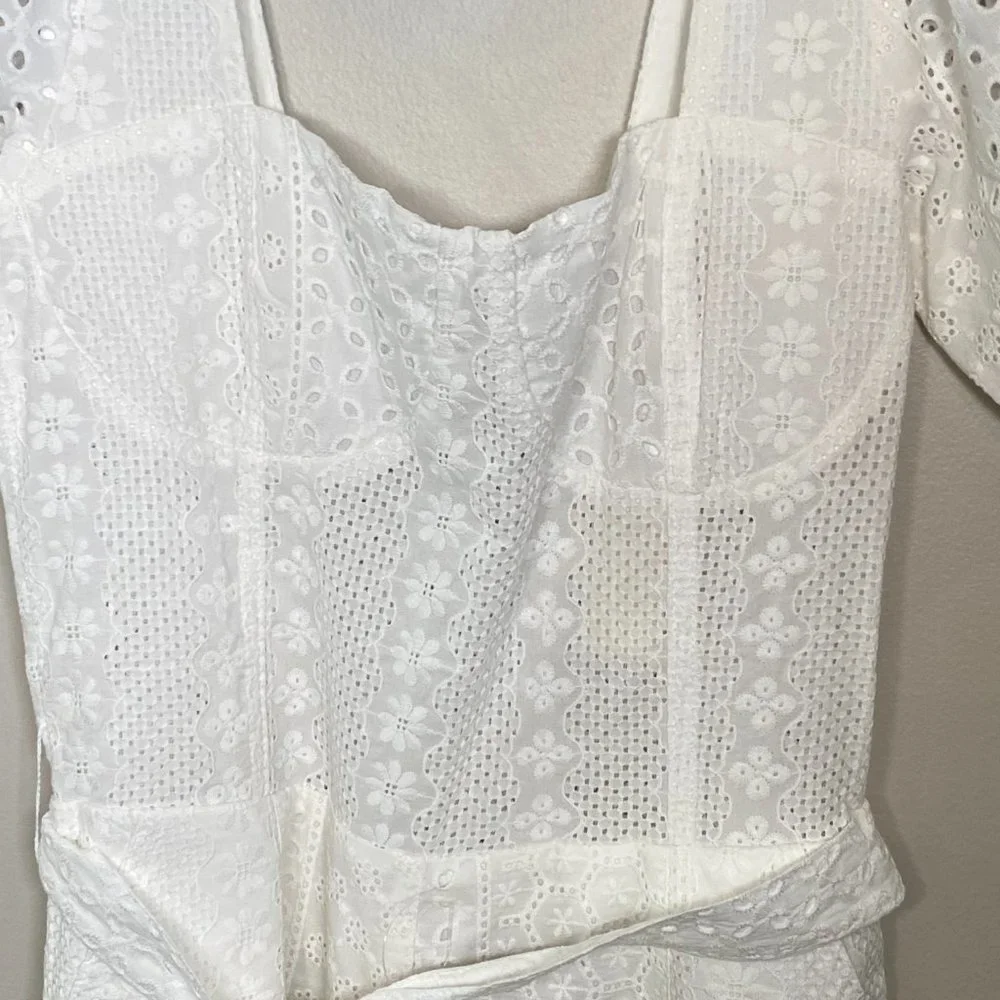 NWT Blank NYC White Eyelet Romper in Downtown Vibes